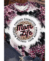 Azura Exchange Leopard Print Graphic Tee with Mom Life Slogan - S