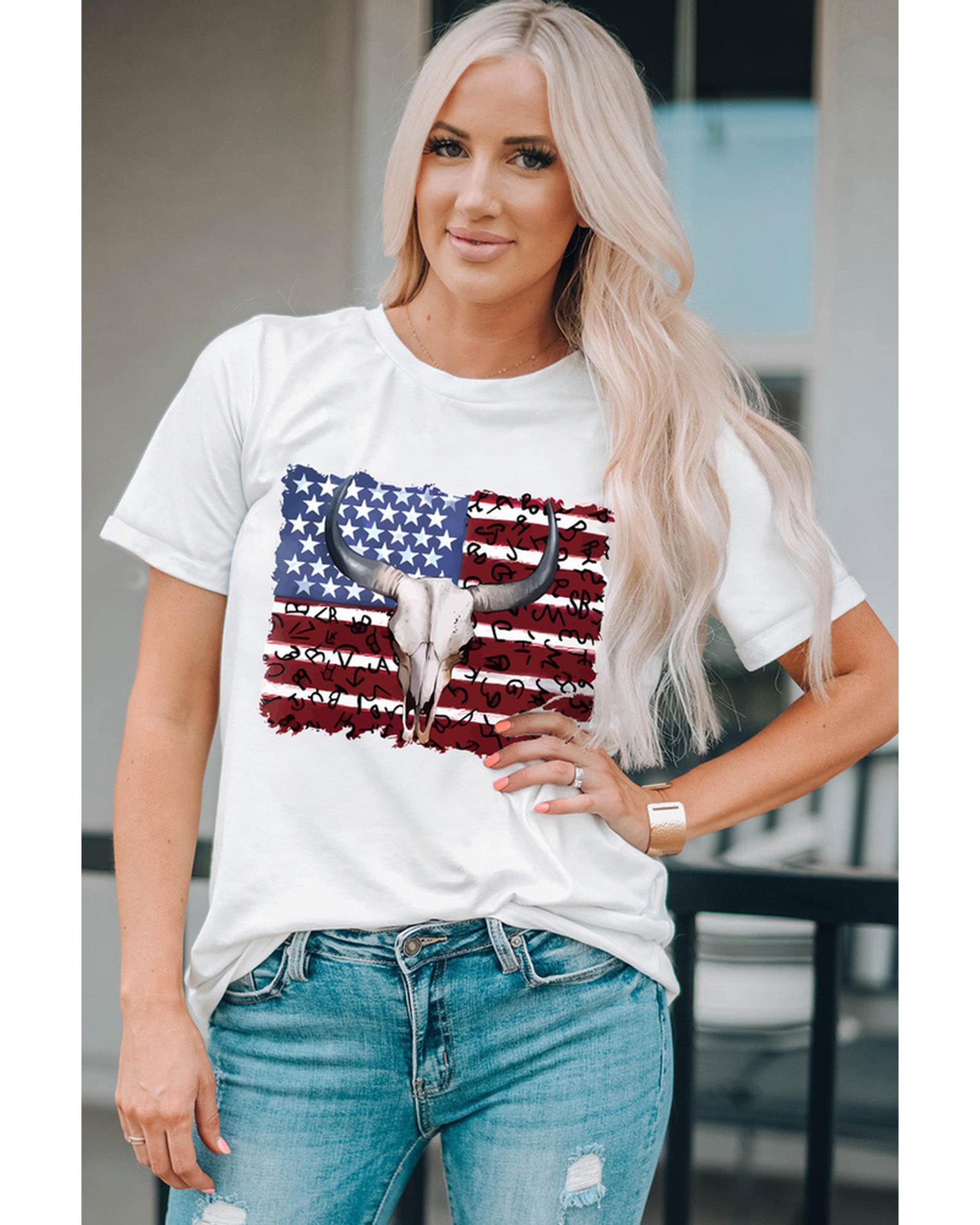 Azura Exchange American Flag Graphic Tee - 2XL