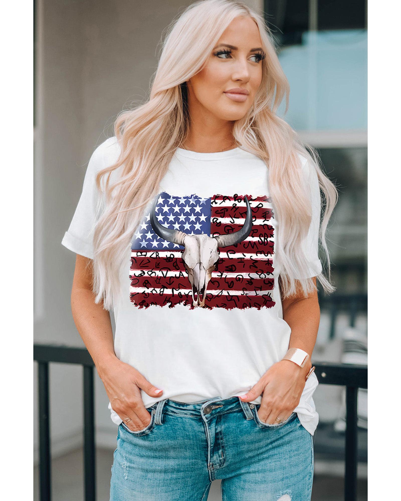 Azura Exchange American Flag Graphic Tee - 2XL