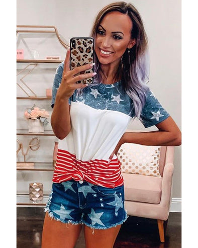 Azura Exchange Stars and Stripes Inspired Top - L