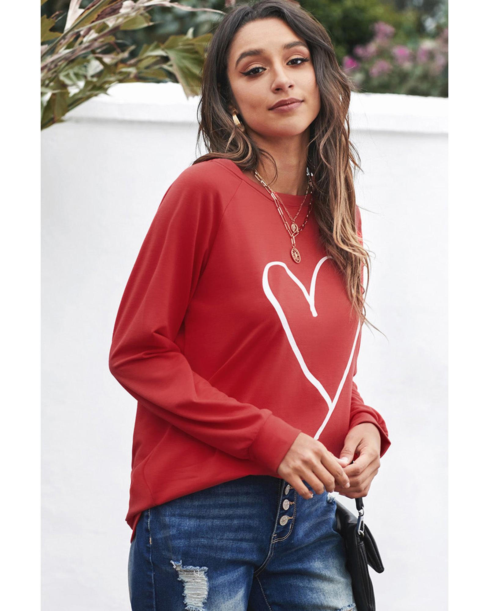 Azura Exchange Heart Graphic Sweatshirt - S