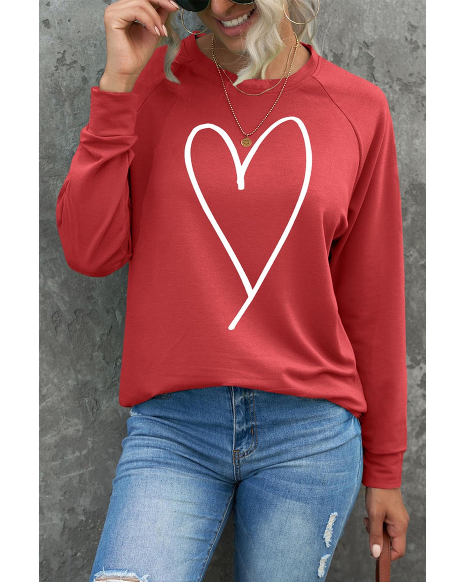 Azura Exchange Heart Graphic Sweatshirt - S