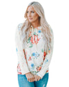 Azura Exchange Lace Contrast Long Sleeve Hoodie - S