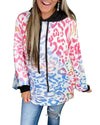 Azura Exchange Leopard Drawstring Hoodie with Colorful Splicing - M