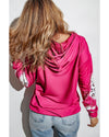 Azura Exchange Leopard Bleached Hoodie with Pocket - M