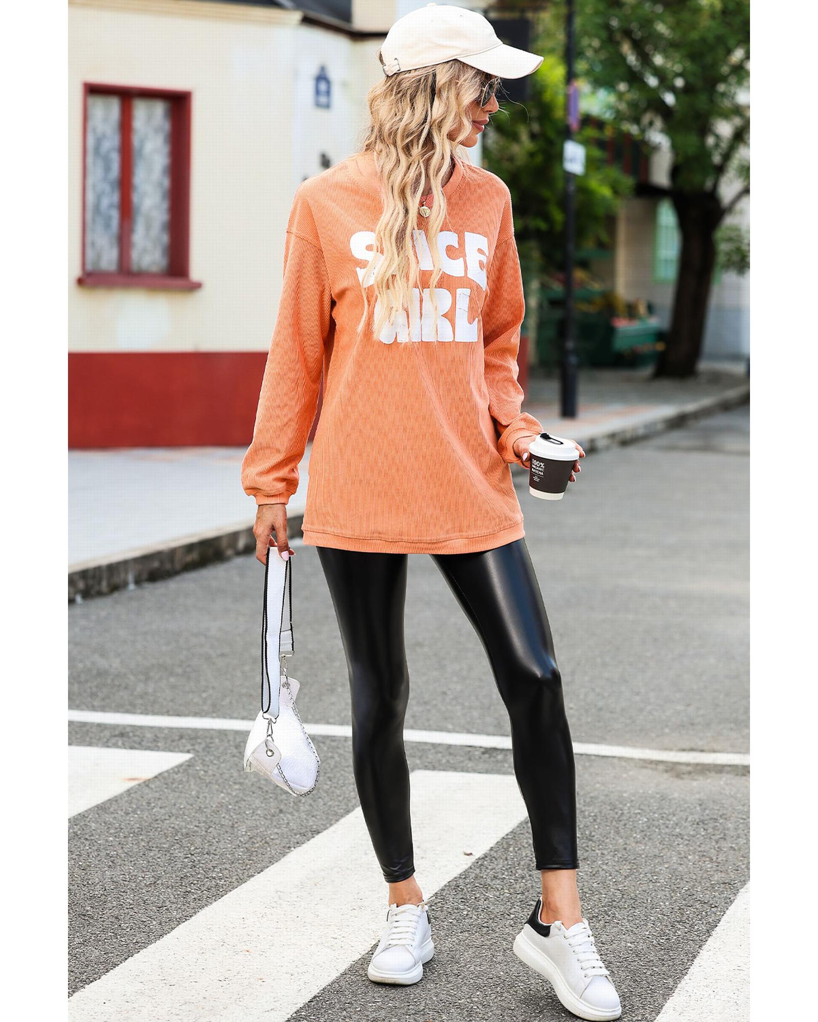 Azura Exchange Corded Spicy Girl Graphic Sweatshirt - L