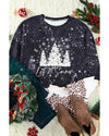 Azura Exchange Christmas Graphic Leopard Bleached Sweatshirt - XL