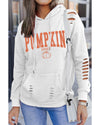Azura Exchange Pumpkin Spice Distressed Hoodie - S