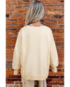 Apricot LOVE PATCH Graphic Oversized Sweatshirt - S
