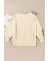 Apricot LOVE PATCH Graphic Oversized Sweatshirt - S