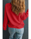 Red HOLLY JOLLY VIBES Graphic Crewneck Christmas Sweatshirt - XL