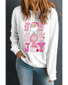 Beige Christmas Claus JOY Graphic Drop Shoulder Sweatshirt - 2XL