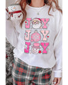 Beige Christmas Claus JOY Graphic Drop Shoulder Sweatshirt - 2XL