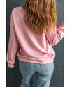 Pink Shimmer Nutcracker Graphic Christmas Pullover Sweatshirt - M