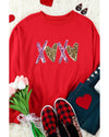 Red Heart XOXO Graphic Crewneck Valentines Pullover Sweatshirt - L