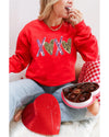 Red Heart XOXO Graphic Crewneck Valentines Pullover Sweatshirt - L