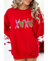 Red Heart XOXO Graphic Crewneck Valentines Pullover Sweatshirt - L