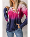 Azura Exchange Gradient Lace Up Hoodie - S