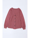 Azura Exchange Waffled Knit Lace Long Sleeve Buttoned Cardigan - XL