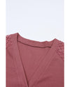 Azura Exchange Waffled Knit Lace Long Sleeve Buttoned Cardigan - XL