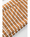 Brown Striped Side Pockets Open Front Cardigan - XL