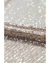 Apricot Sequin 3/4 Sleeve Open Front Duster Kimono - XL