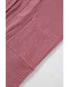 Mineral Red Solid Color Waffle Knit Cardigan with Pocket - S