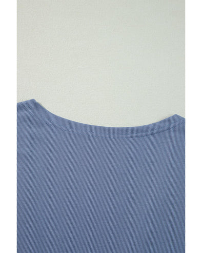 Ashleigh Blue Solid Color Rib Knit Open Front Tunic Cardigan - XL