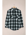 Azura Exchange Plaid Buttons Pocketed Shacket - S