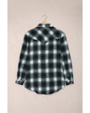 Azura Exchange Plaid Buttons Pocketed Shacket - S