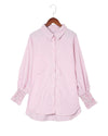 Azura Exchange Striped Boyfriend Shirt with Pocket - S