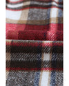 Azura Exchange Red Geometric Plaid Print Pocketed Shacket - L