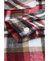Azura Exchange Red Geometric Plaid Print Pocketed Shacket - XL