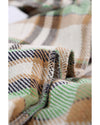 Green Geometric Plaid Print Pocketed Shacket - XL