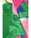 Multicolour Floral Print Folded Short Sleeve Shirt - L