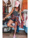 Red Plaid Print Loose Vintage Shirt - S