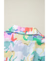 White Colorful Horse Printed Long Sleeve Button Up Casual Shirt - M