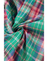 Green Checkered 3/4 Sleeve Collared Loose Fit Shirt - XL