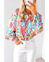 Multicolour Abstract Printed Long Sleeve Casual Shirt - L