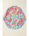Multicolour Abstract Printed Long Sleeve Casual Shirt - XL