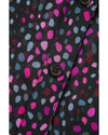 Grape Wine Polka Dot Printed Buttoned Casual Shirt - M