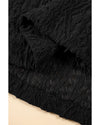 Black Guipure Lace Crochet Keyhole Back Tank Top - M