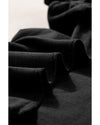 Black Ruffled Wide Straps Slim Tank Top - XL