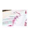 Purple Wavy Striped Buttoned V Neck Tank Top - L