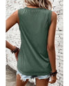 Mist Green Ribbed V Neck Tank - XL
