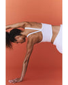 White Athletic Ribbed Cropped Cami Top - XL