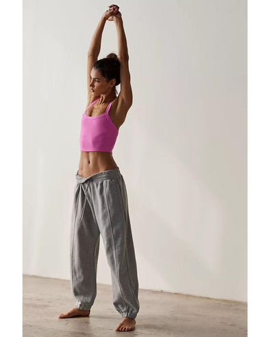 Bonbon Athletic Ribbed Cropped Cami Top - M
