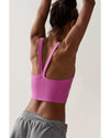 Bonbon Athletic Ribbed Cropped Cami Top - M
