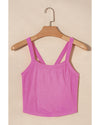 Bonbon Athletic Ribbed Cropped Cami Top - XL