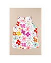 White Cute Floral Print Vest - L